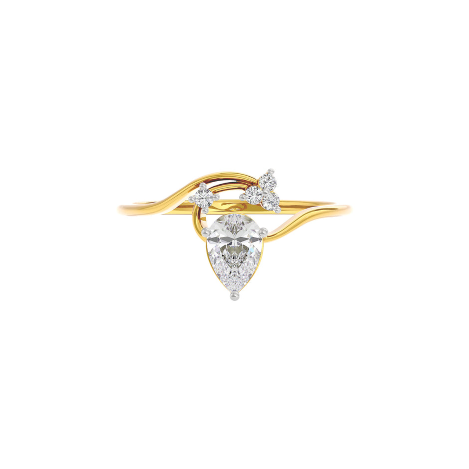 Radiant Echo Diamond Ring 18 KT / Yellow Gold / 22