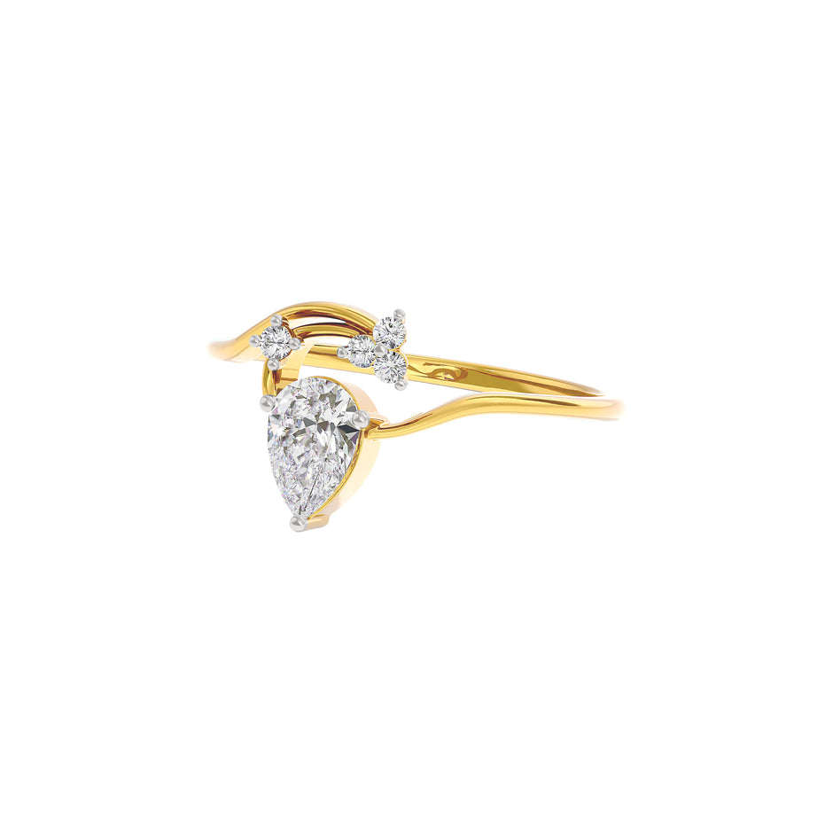 Radiant Echo Diamond Ring 18 KT / Yellow Gold / 22