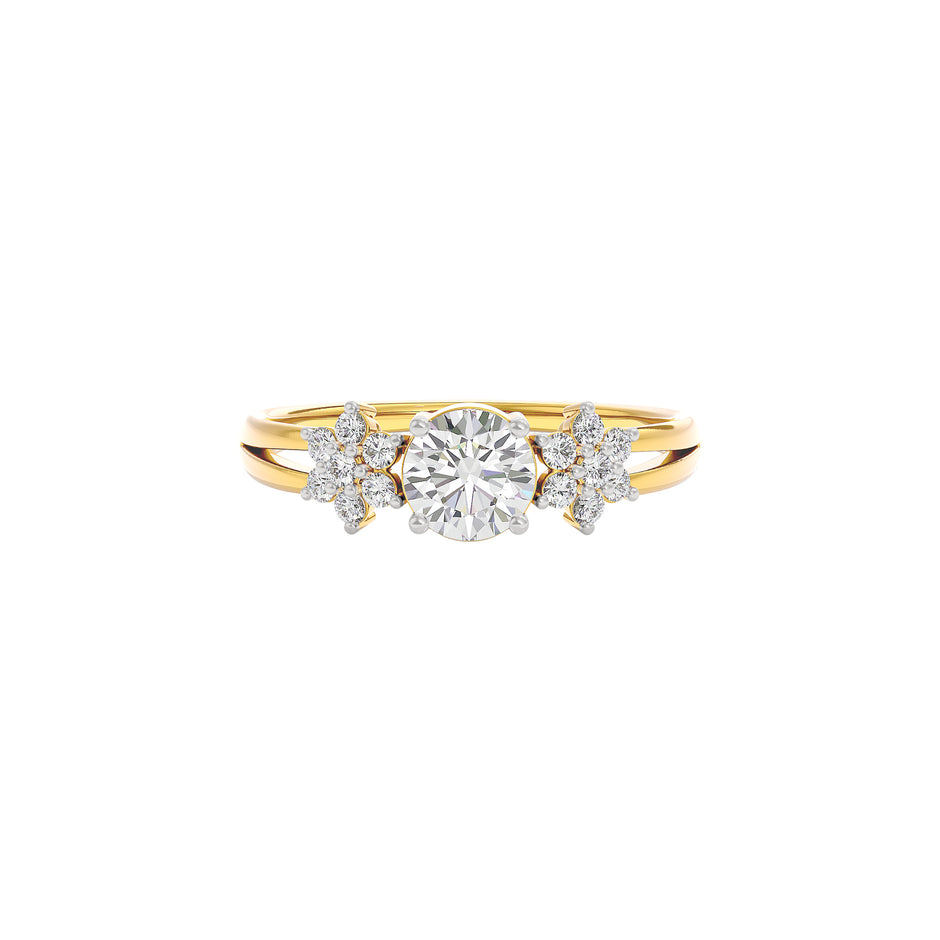 Serene Blossom Diamond Ring 18 KT / Yellow Gold / 22