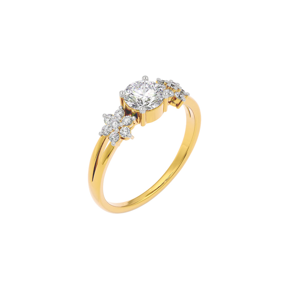 Serene Blossom Diamond Ring 18 KT / Yellow Gold / 22