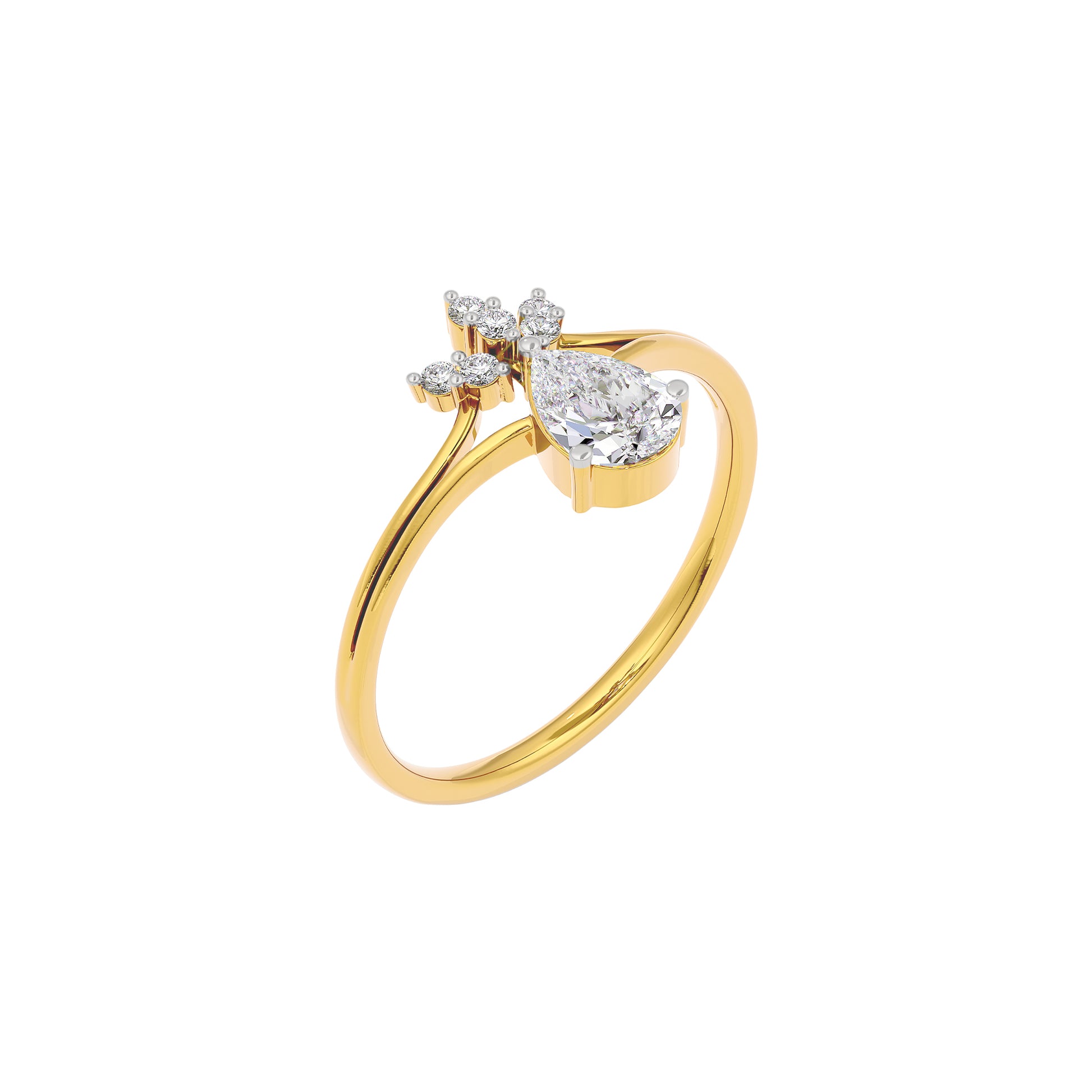 Aurora Essence Diamond Ring 18 KT / Yellow Gold / 22