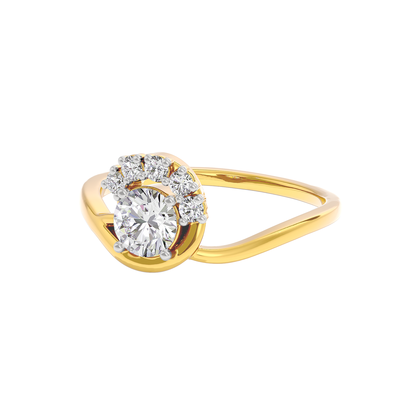 Tranquil Crystal Diamond Ring