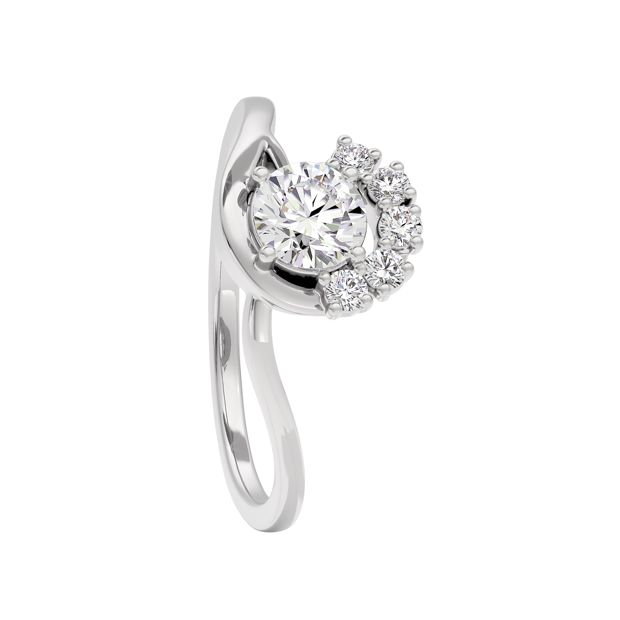 Tranquil Crystal Diamond Ring