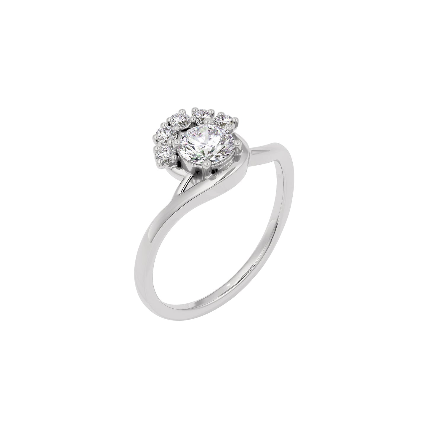 Tranquil Crystal Diamond Ring
