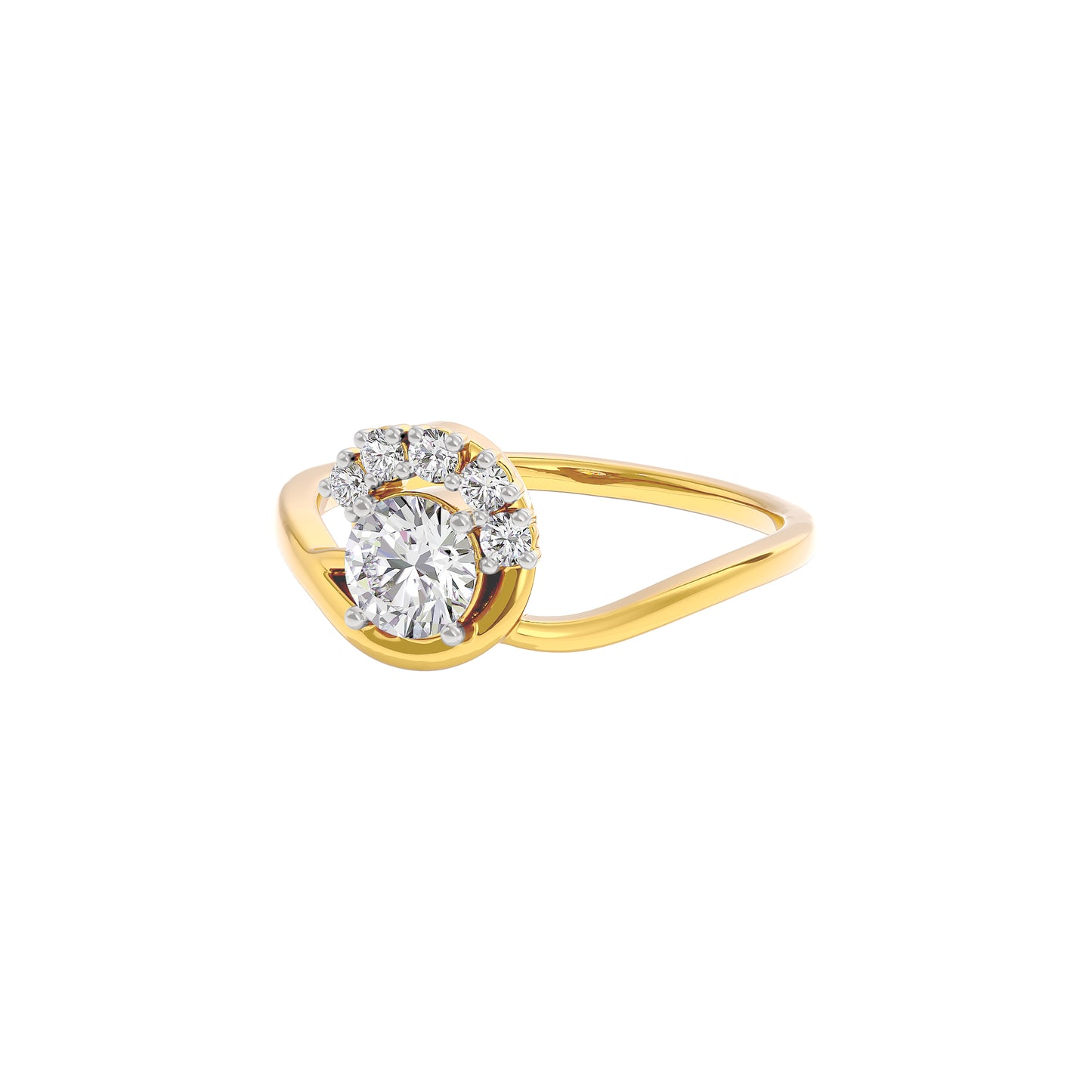 Tranquil Crystal Diamond Ring
