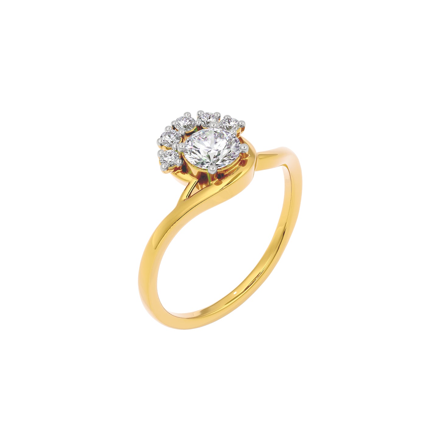Tranquil Crystal Diamond Ring