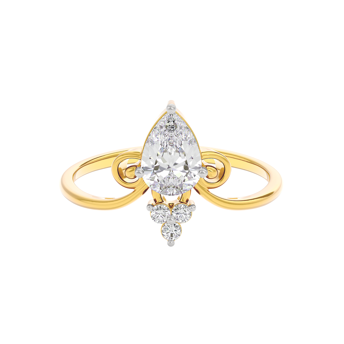 Crystal Halo Diamond Ring