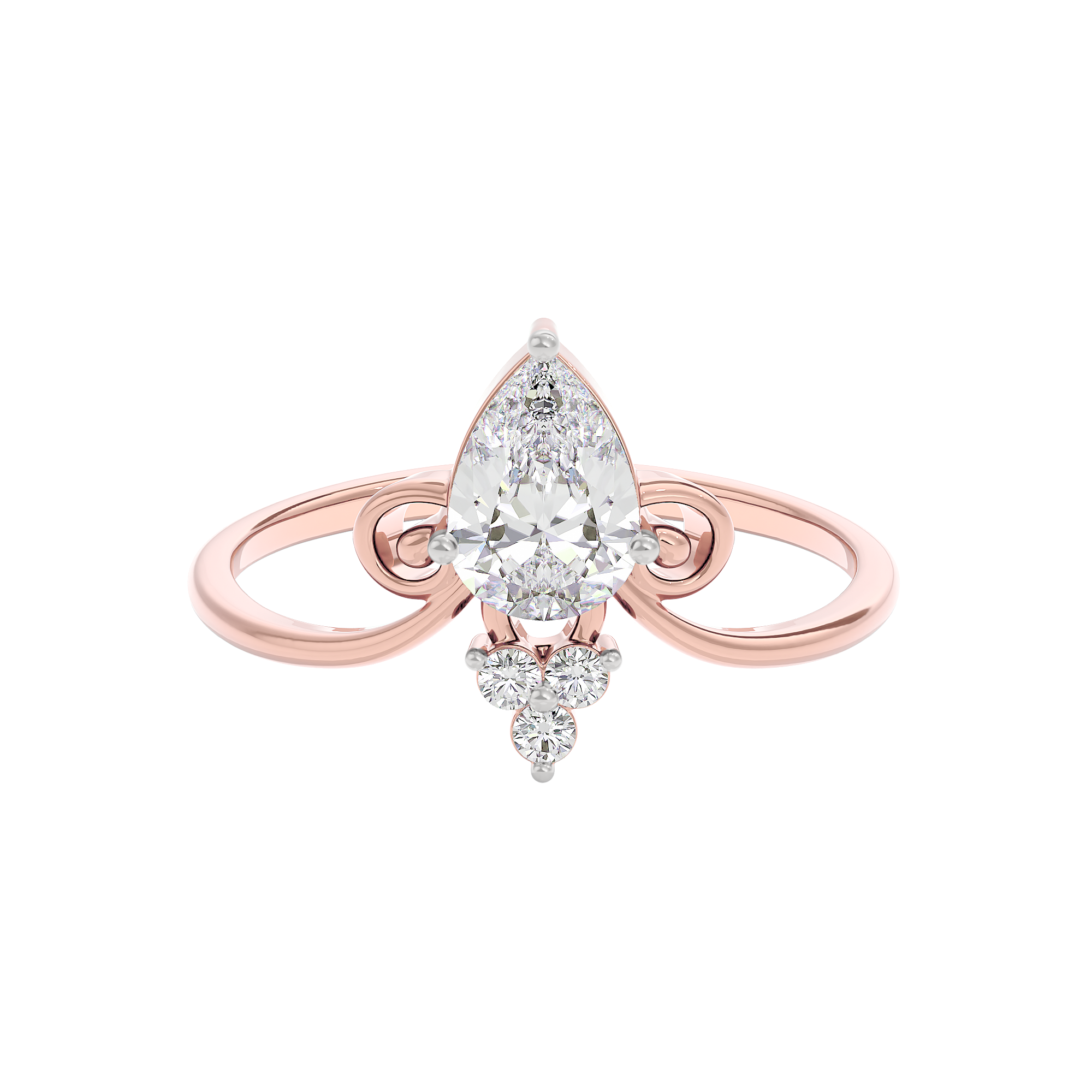 Crystal Halo Diamond Ring