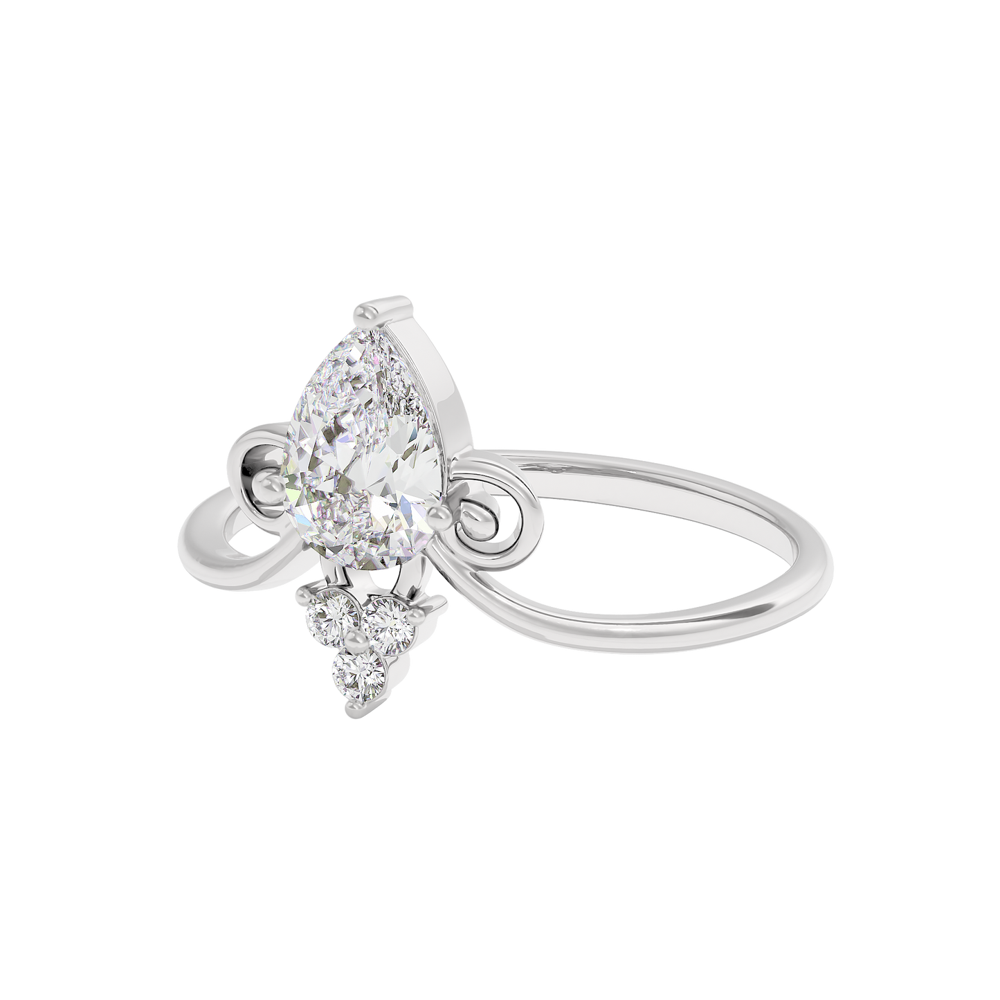 Crystal Halo Diamond Ring