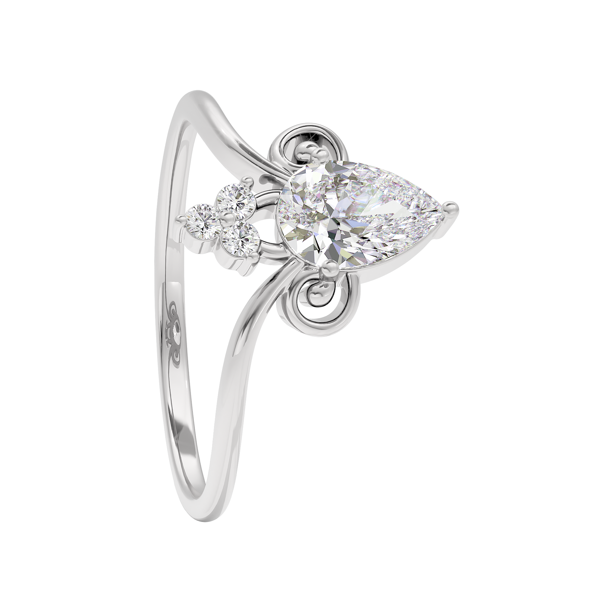 Crystal Halo Diamond Ring