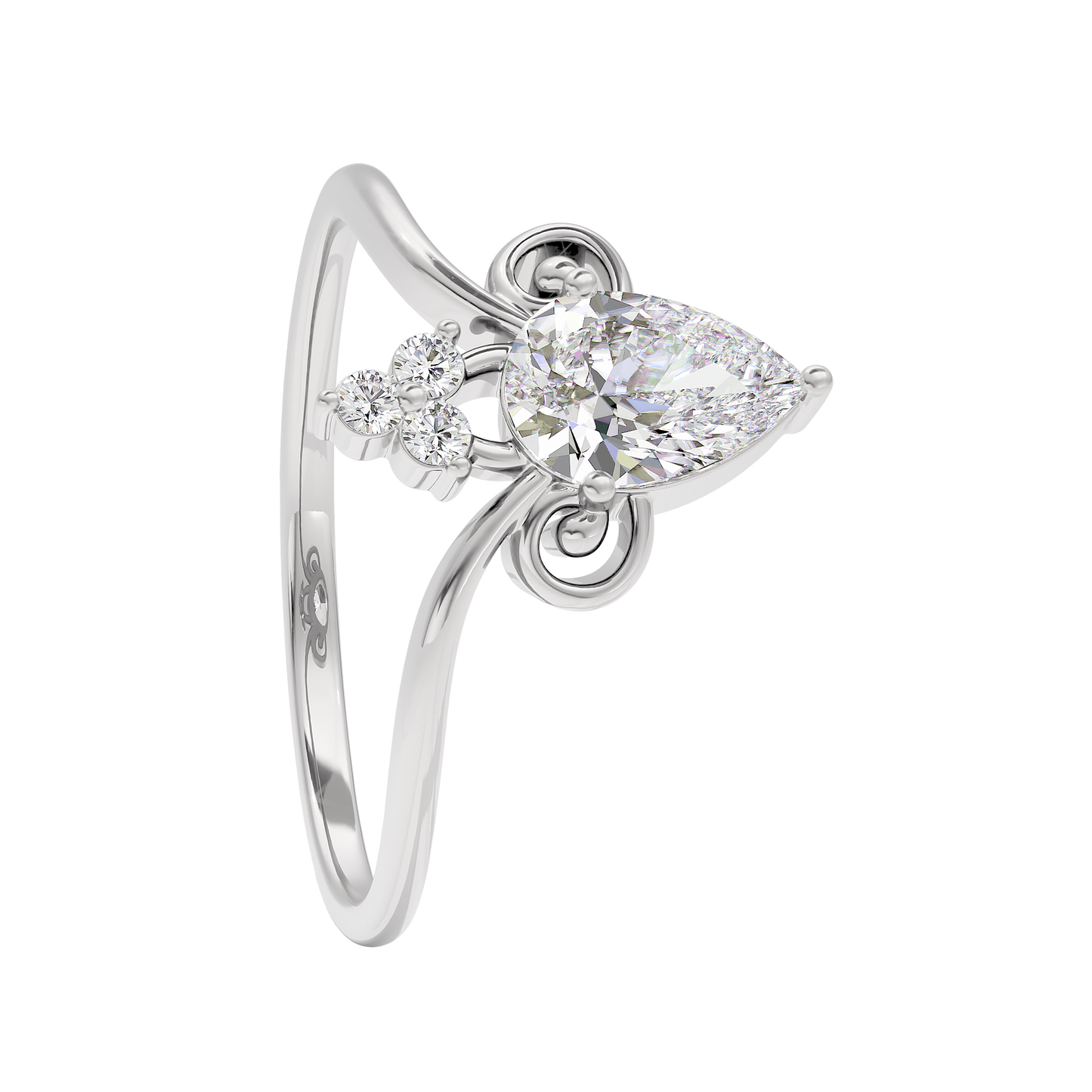 Crystal Halo Diamond Ring