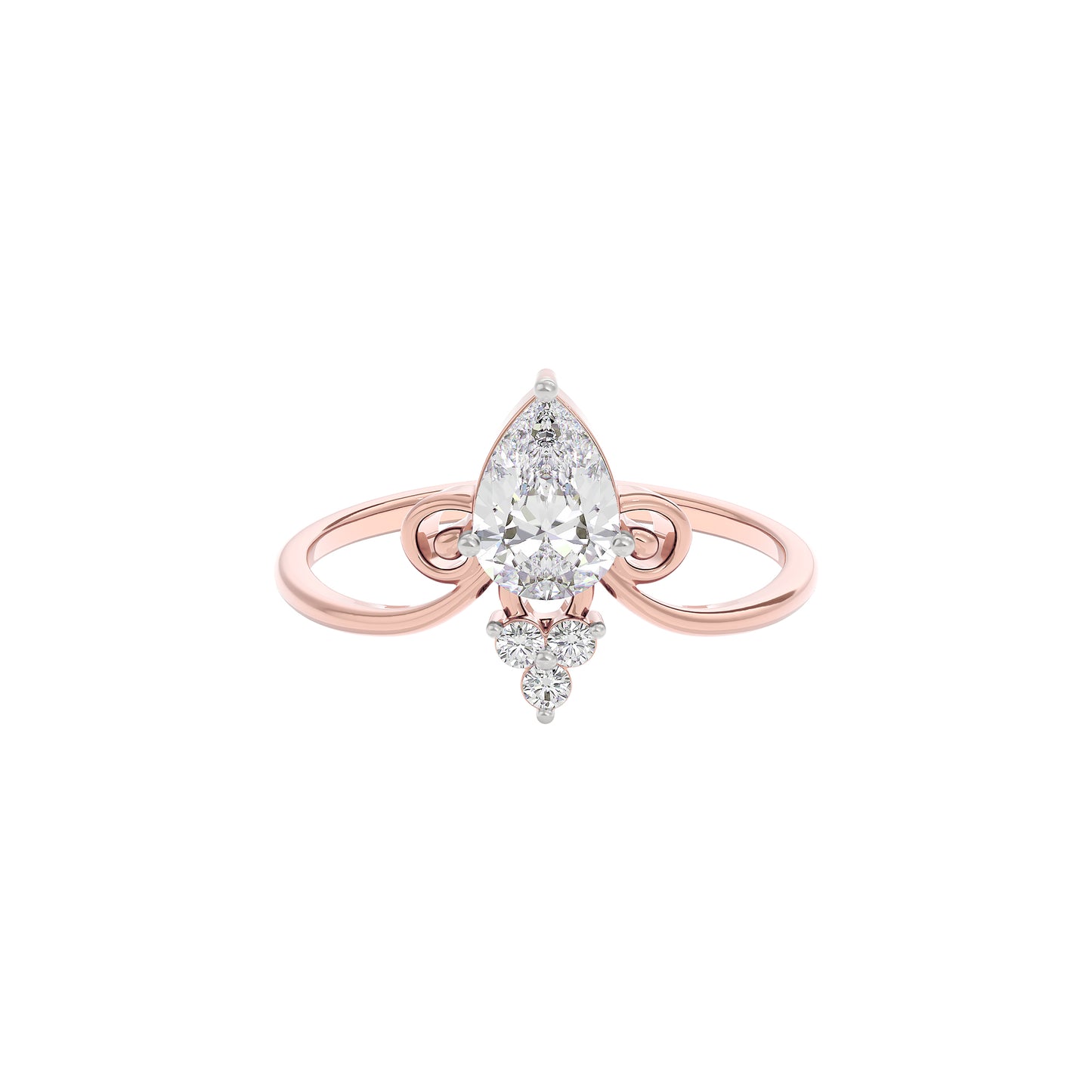 Crystal Halo Diamond Ring