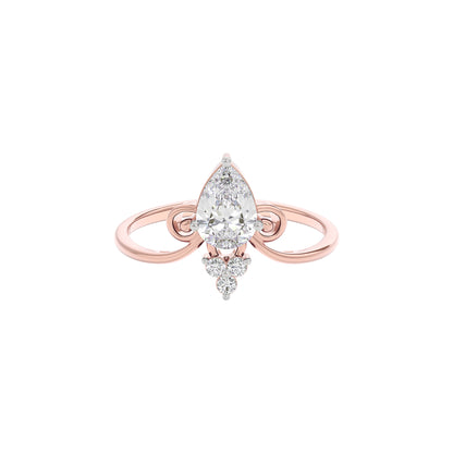 Crystal Halo Diamond Ring