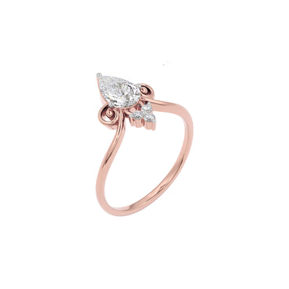 Crystal Halo Diamond Ring