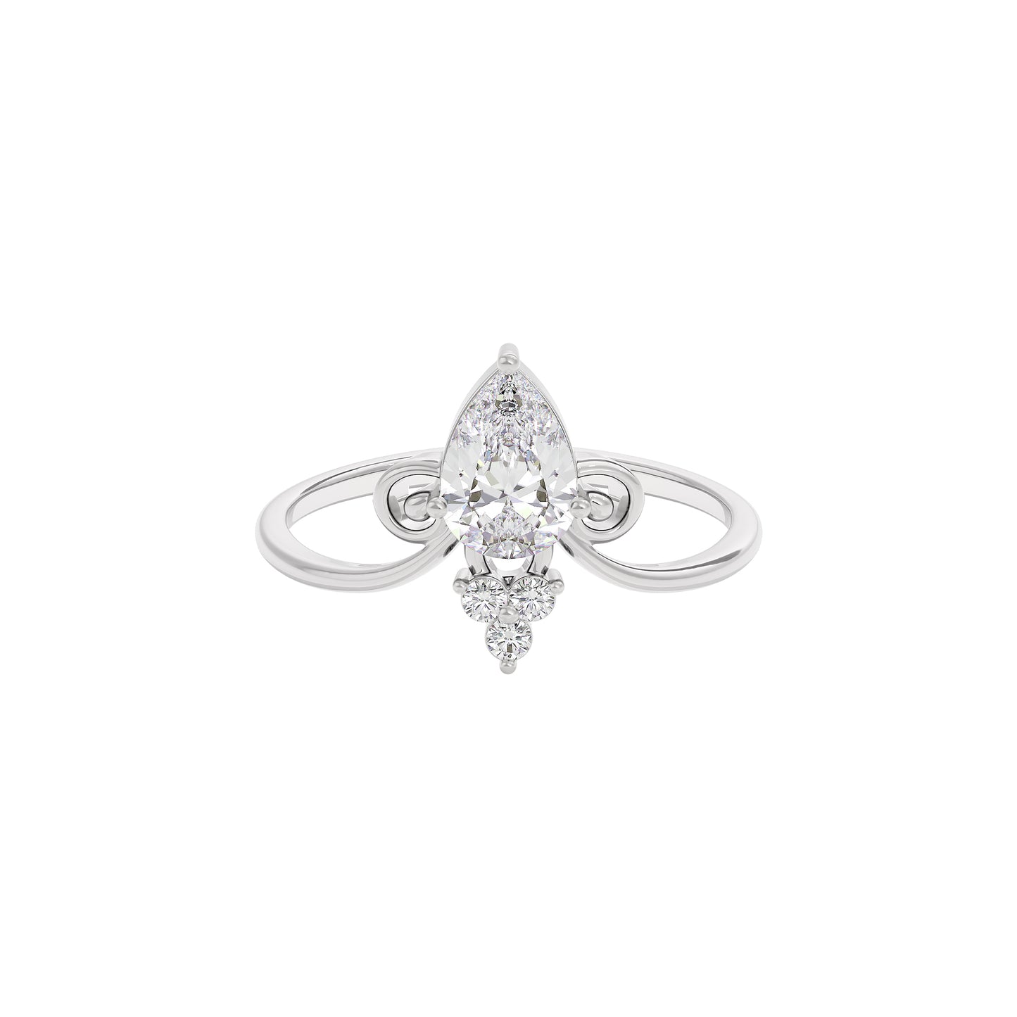 Crystal Halo Diamond Ring