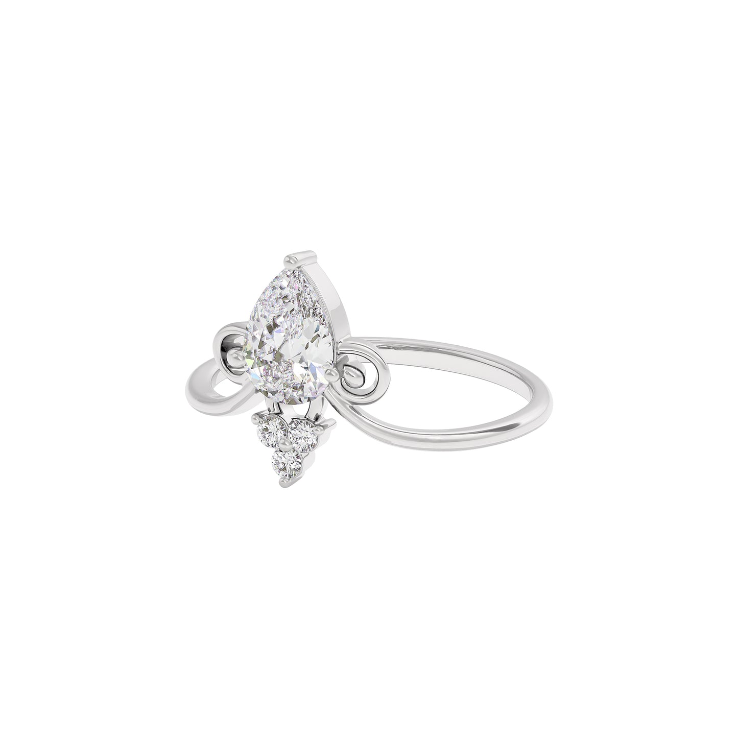 Crystal Halo Diamond Ring