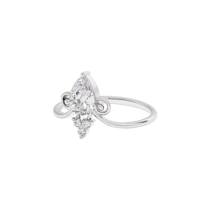 Crystal Halo Diamond Ring
