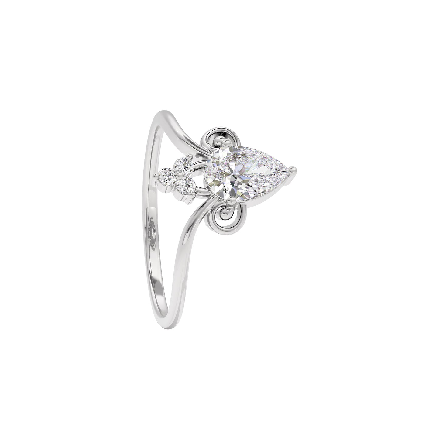 Crystal Halo Diamond Ring