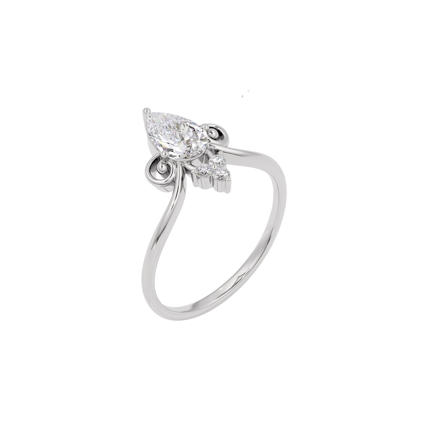Crystal Halo Diamond Ring