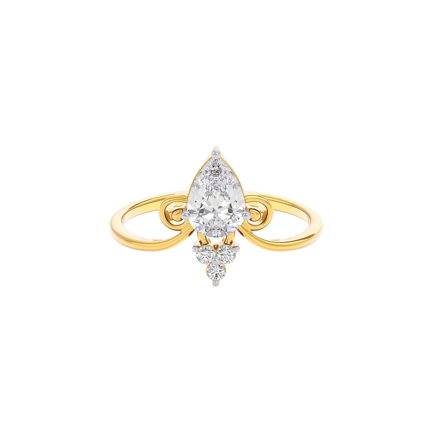Crystal Halo Diamond Ring