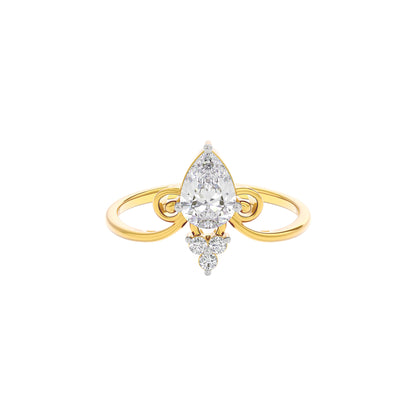 Crystal Halo Diamond Ring