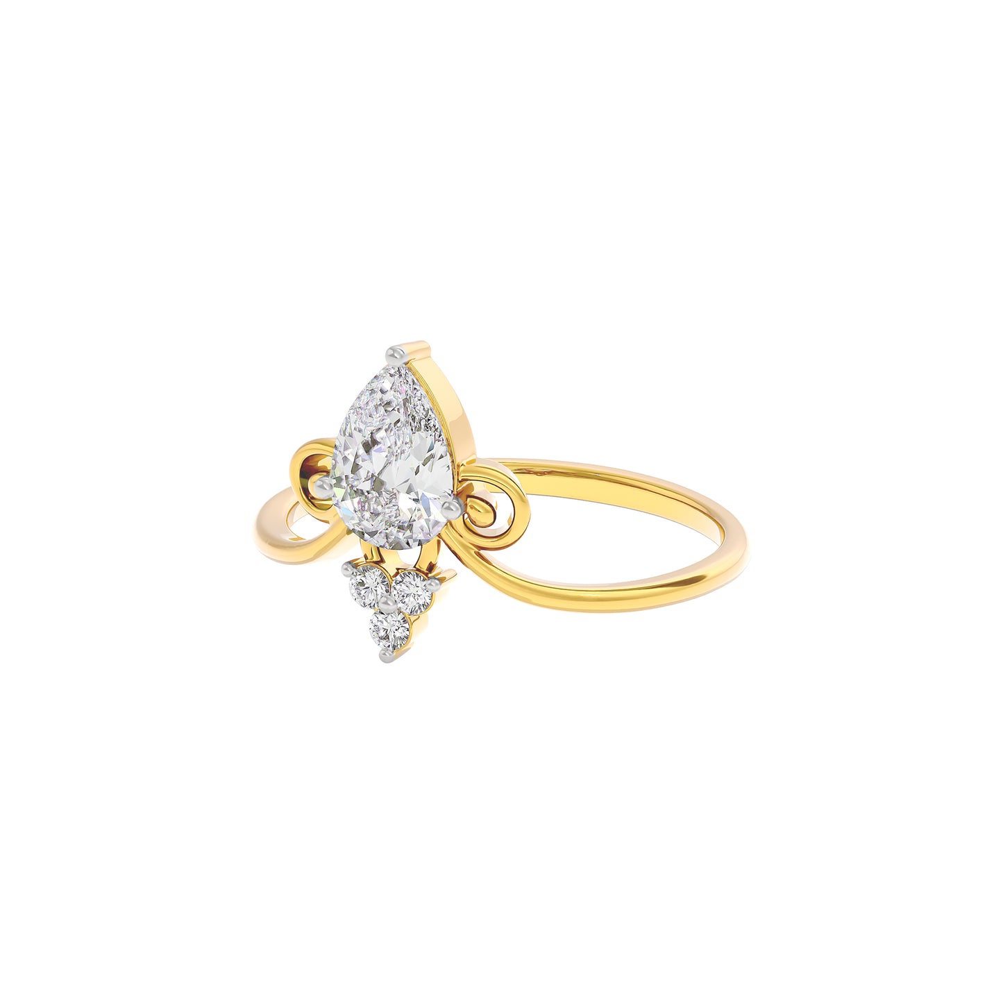 Crystal Halo Diamond Ring