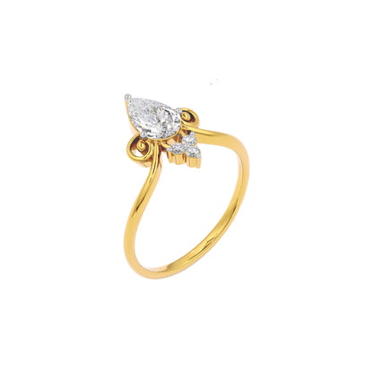 Crystal Halo Diamond Ring