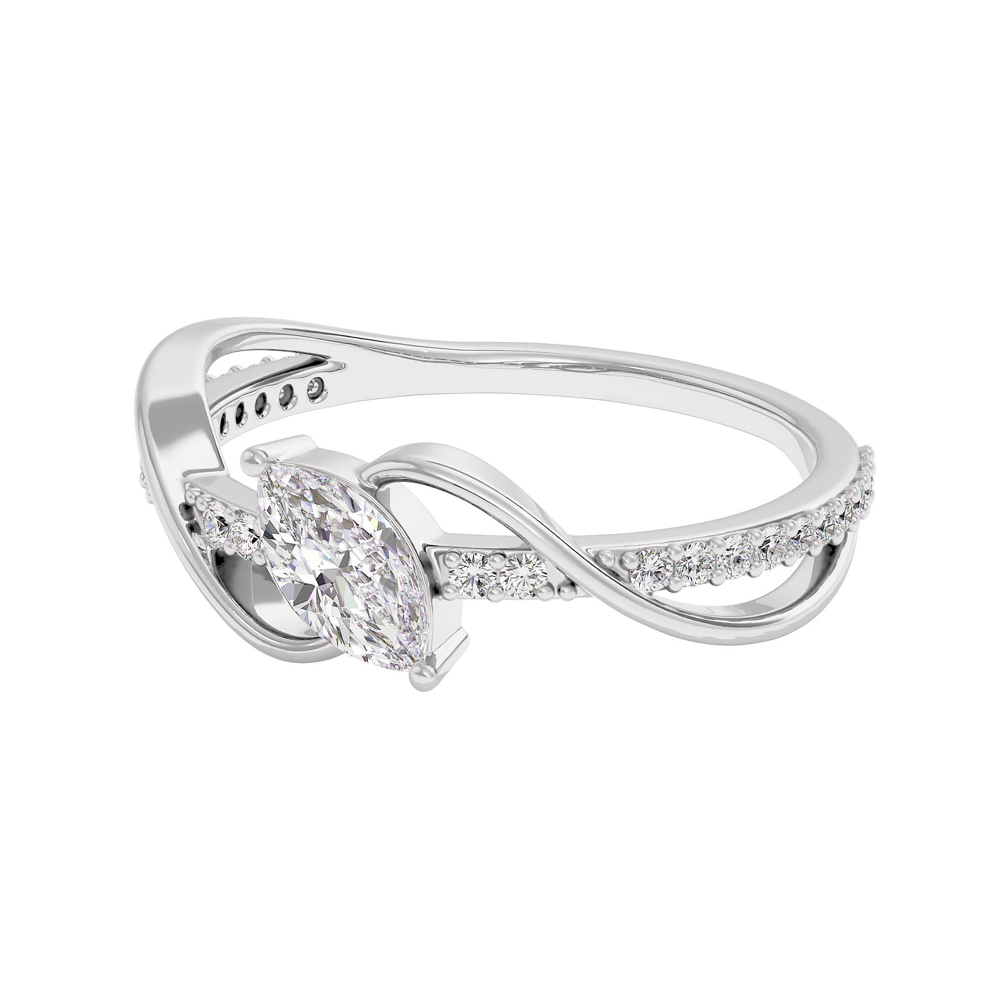 Pure Crystal Diamond Ring