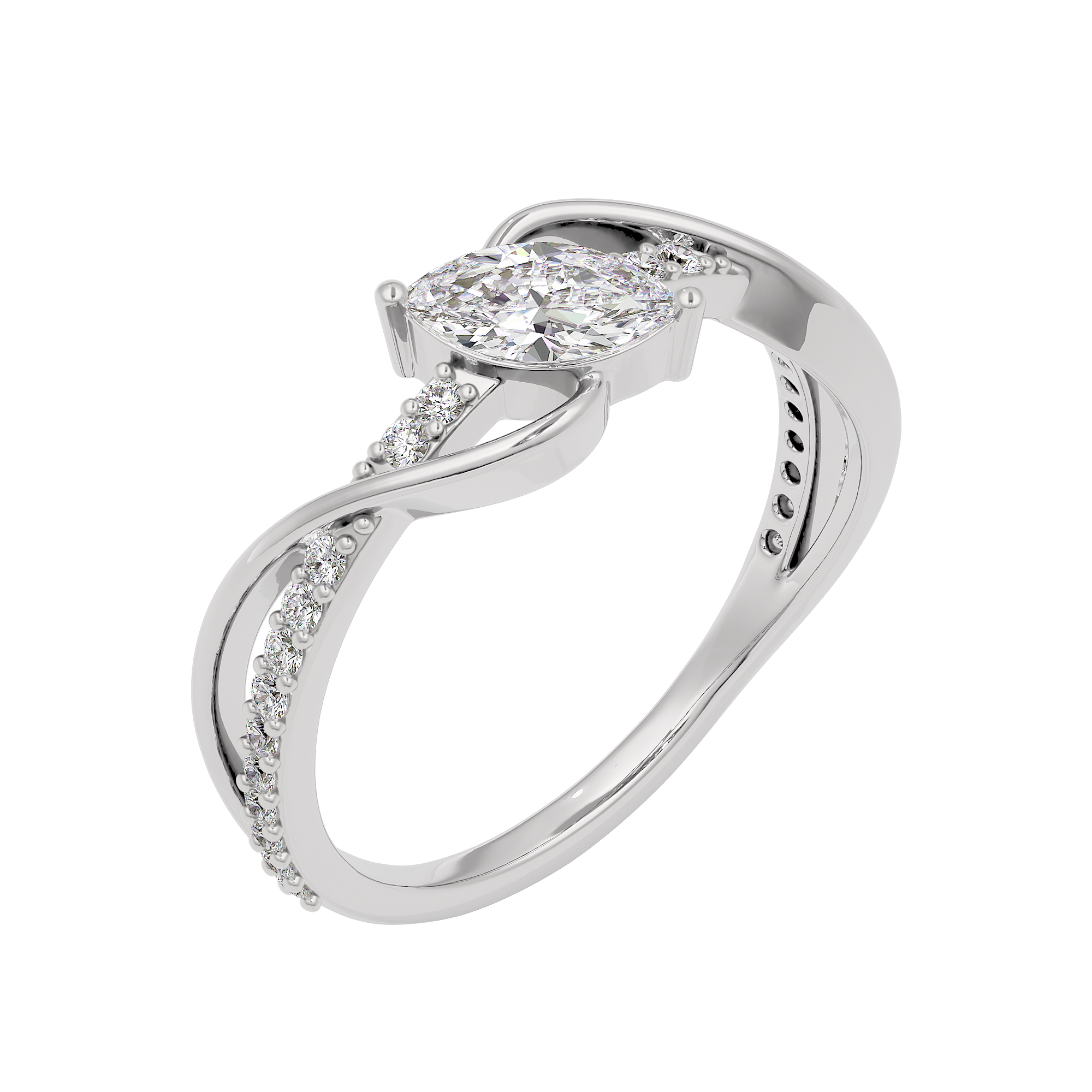 Pure Crystal Diamond Ring