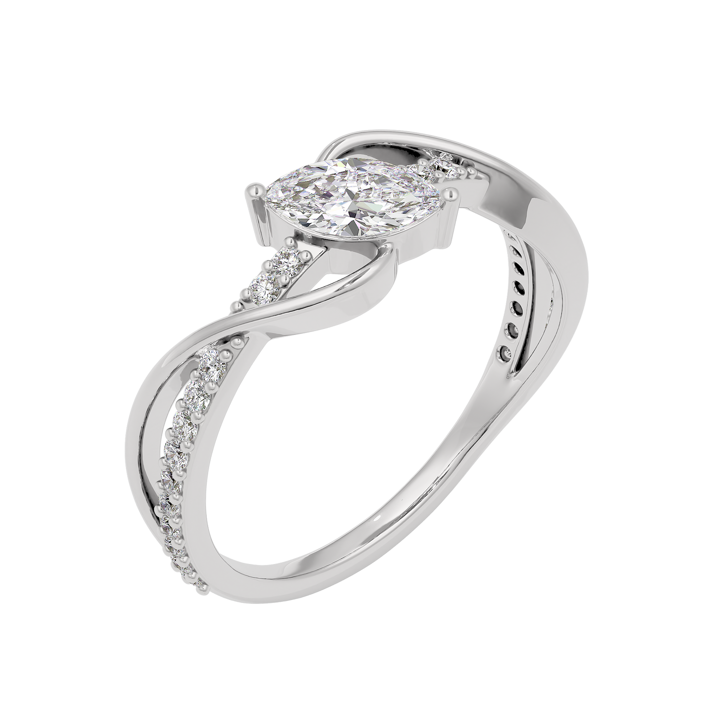 Pure Crystal Diamond Ring