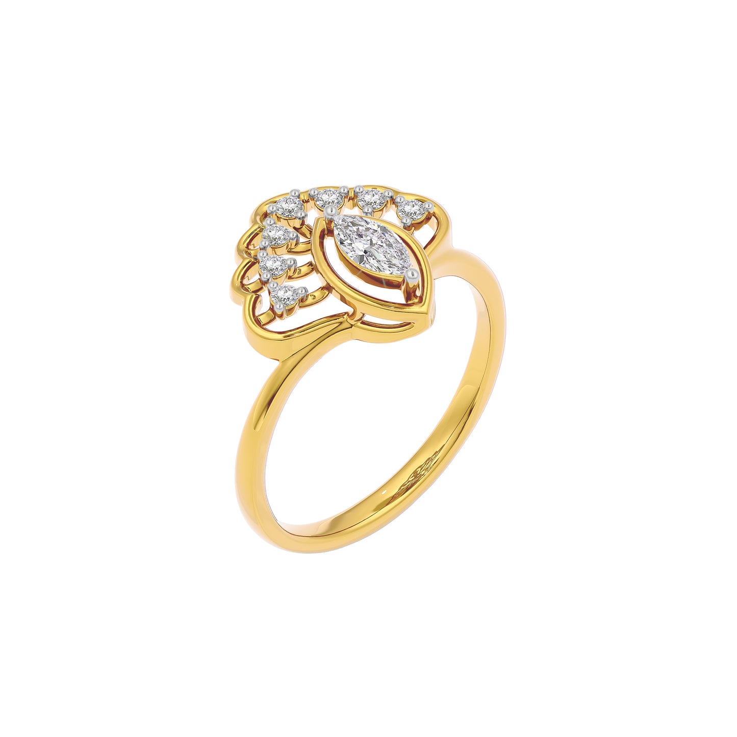 Golden Twilight Diamond Ring