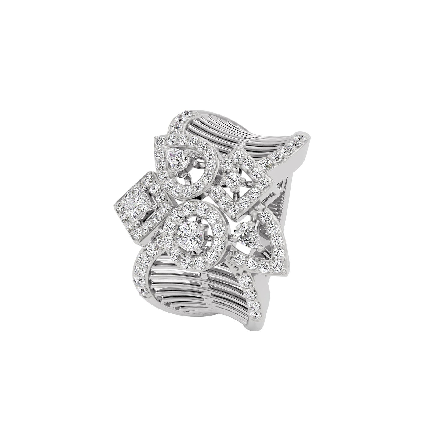 Tranquil Opal Diamond Ring 18 KT / White Gold / 22