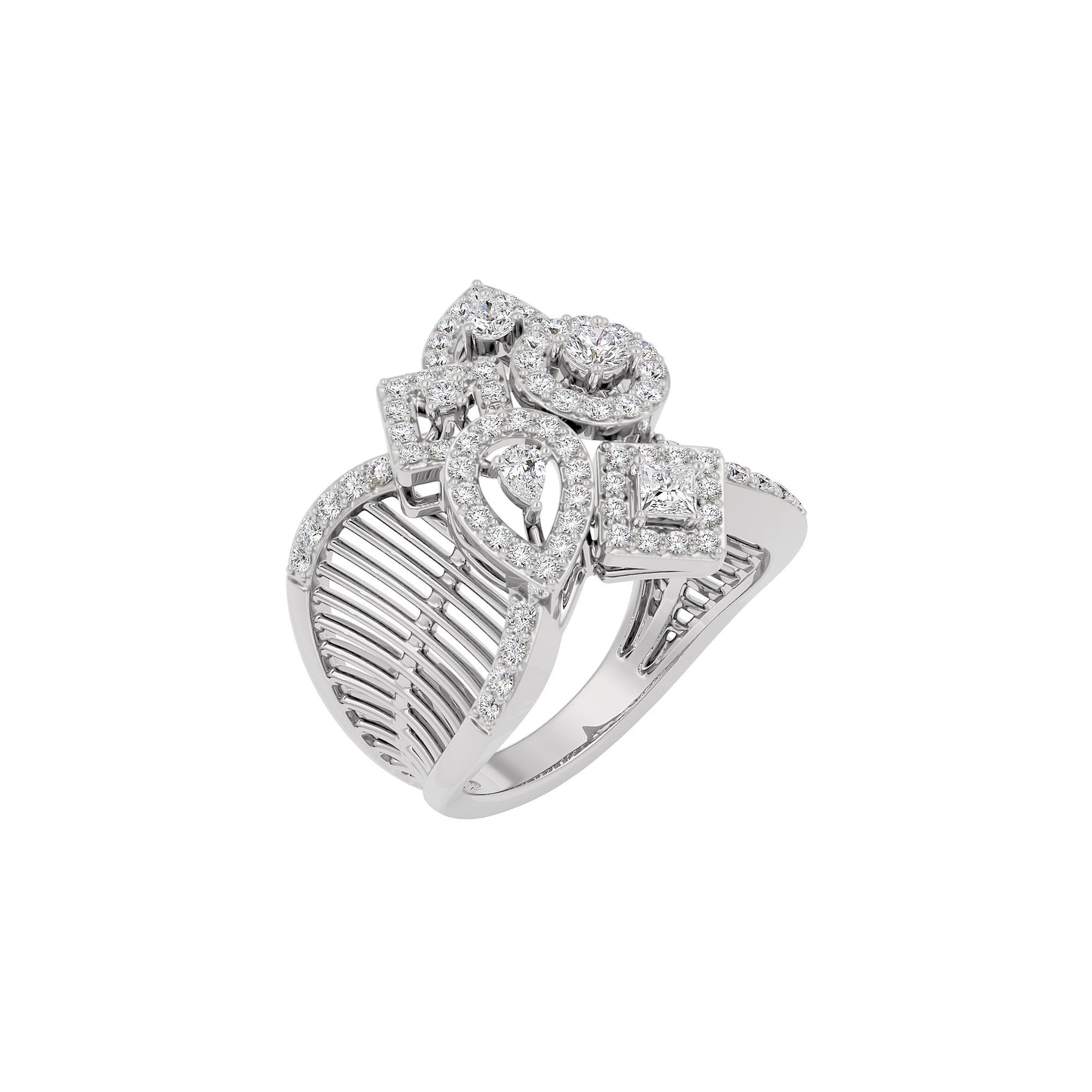 Tranquil Opal Diamond Ring 18 KT / White Gold / 22