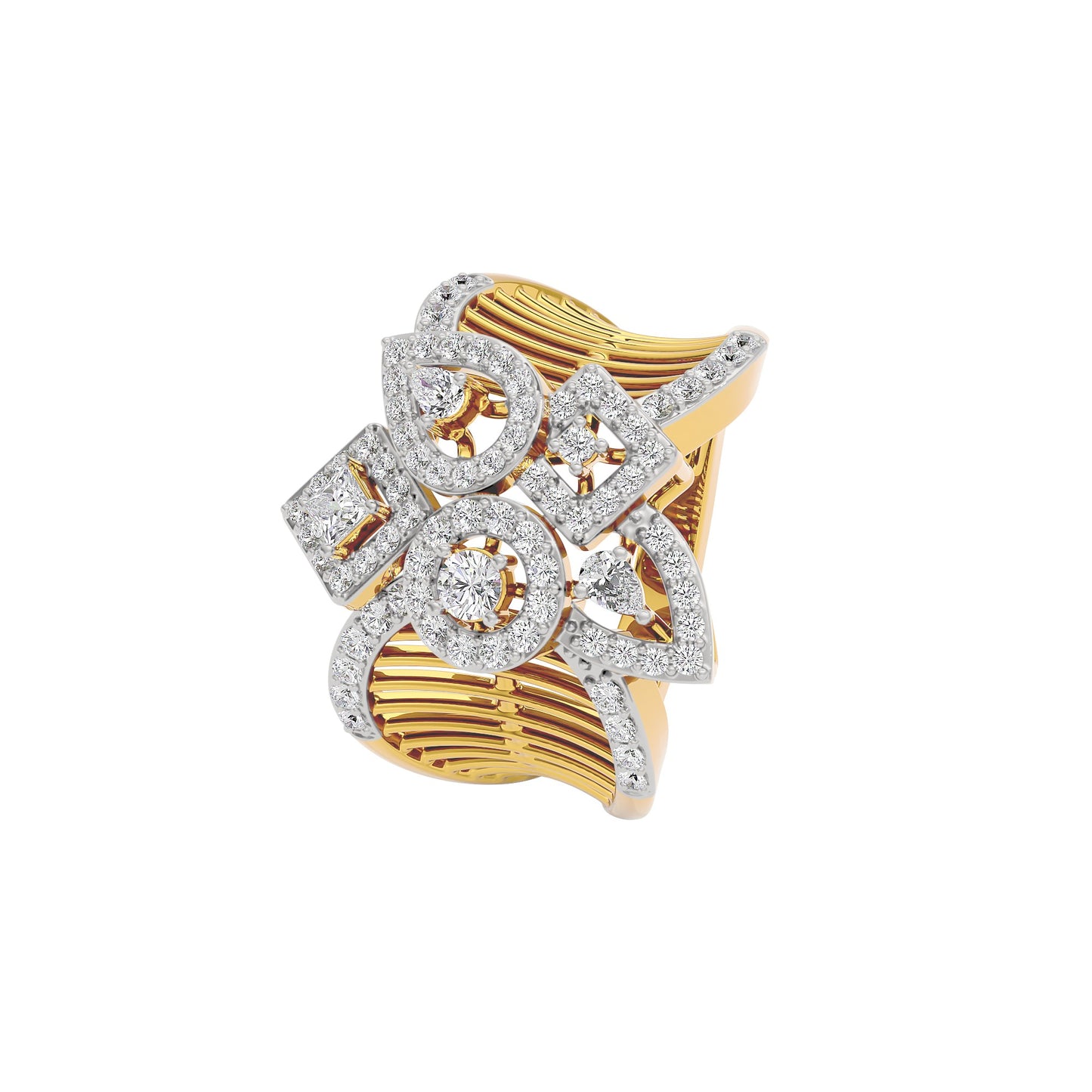 Tranquil Opal Diamond Ring 18 KT / Yellow Gold / 22