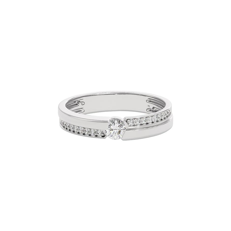 The Shimmer Diamond Couple Band Ring for Her