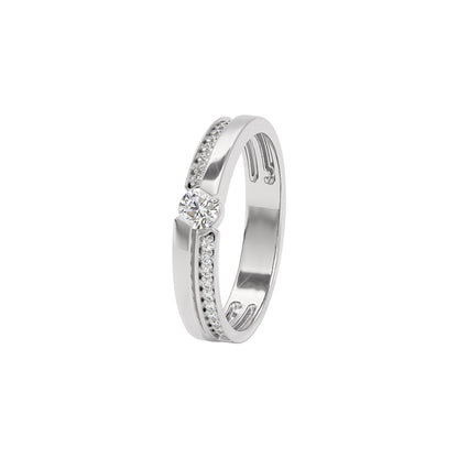 The Shimmer Diamond Couple Band Ring for Her
