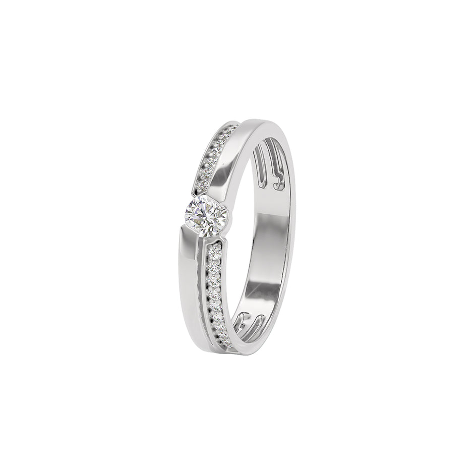 The Shimmer Diamond Couple Band Ring for Her