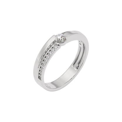 The Shimmer Diamond Couple Band Ring for Her