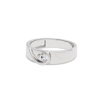 My Shining Other Half Diamond Couple Band Ring for Her