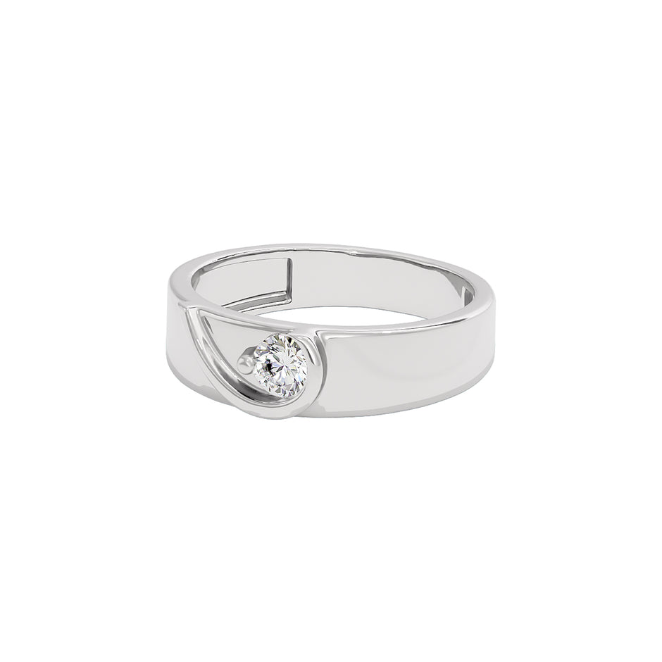 My Shining Other Half Diamond Couple Band Ring for Her