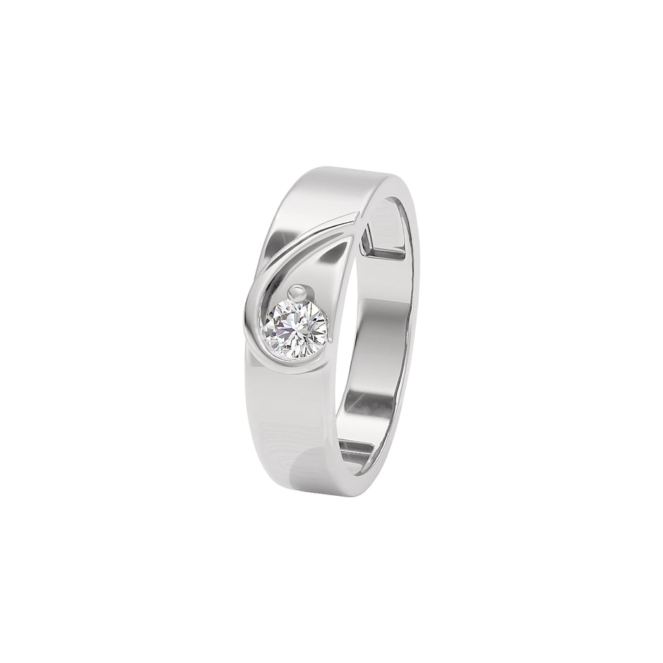 My Shining Other Half Diamond Couple Band Ring for Her