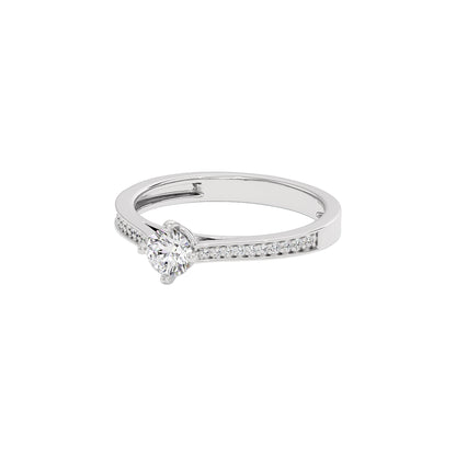 The Linked Facets Diamond Couple Band Ring for Her