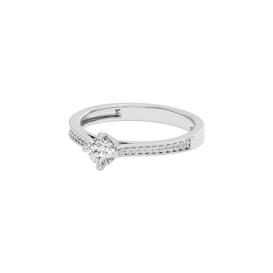 The Linked Facets Diamond Couple Band Ring for Her