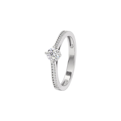 The Linked Facets Diamond Couple Band Ring for Her