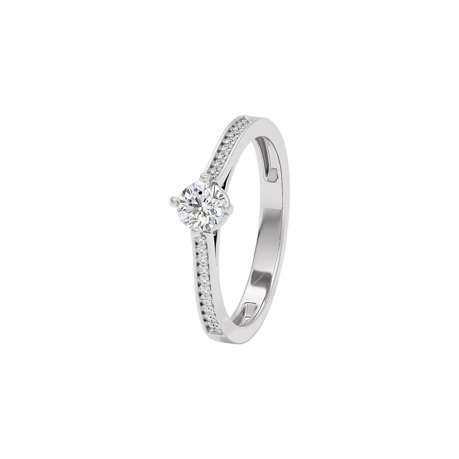 The Linked Facets Diamond Couple Band Ring for Her