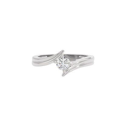 The Ethereal Flow Diamond Couple Band Ring for Her