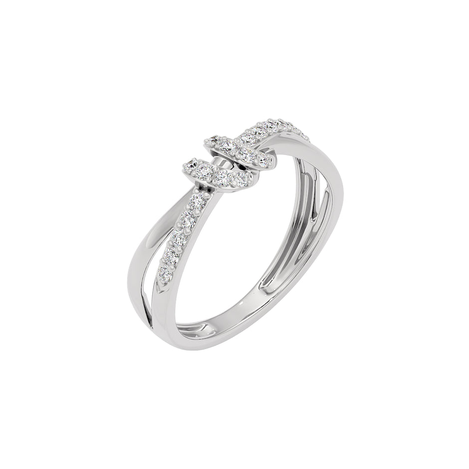 Tinsel Touch Fashion Diamond Ring 18 KT / White Gold / 22