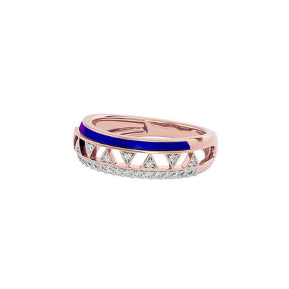 Sapphire Edge Fashion Diamond Ring 18 KT / Rose Gold / 22