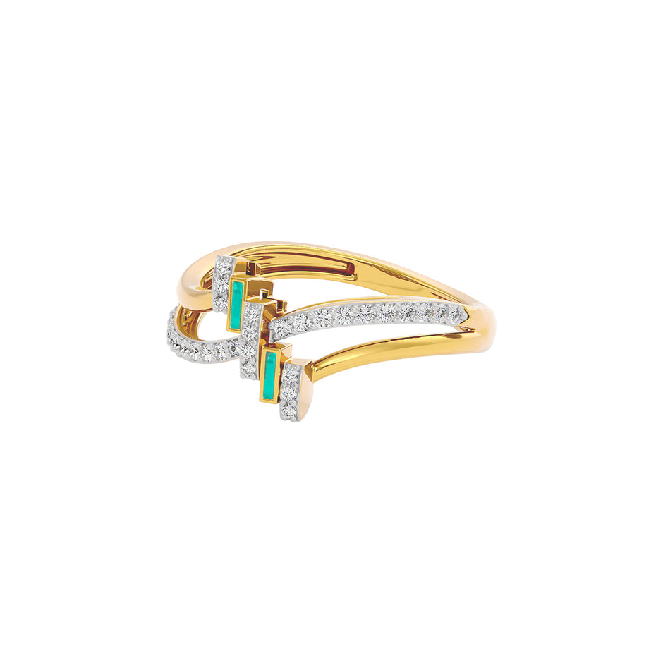 Glowbend Fashion Diamond Ring 18 KT / Yellow Gold / 22