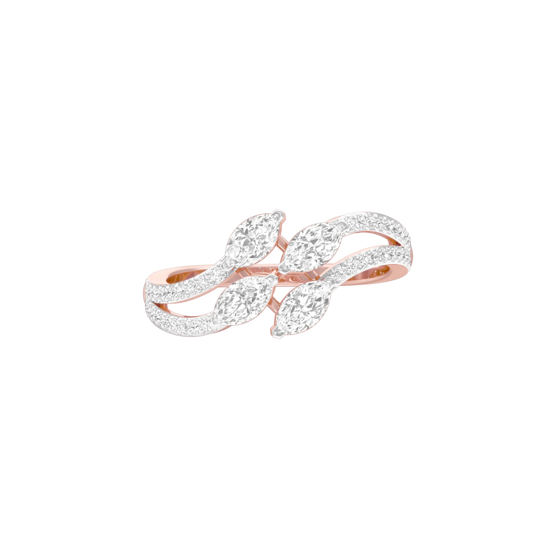 Twig Sparkle Diamond Ring 18 KT / Rose Gold / 18